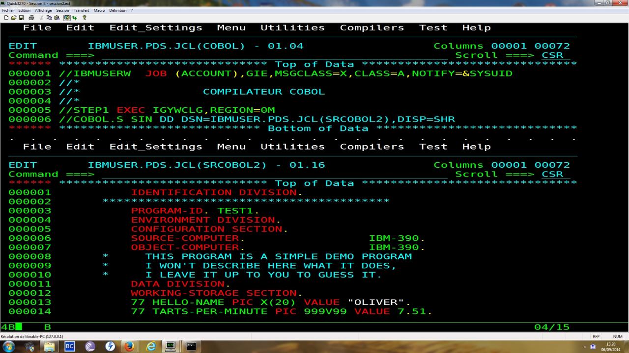 JCL COMPILE PGM COBOL