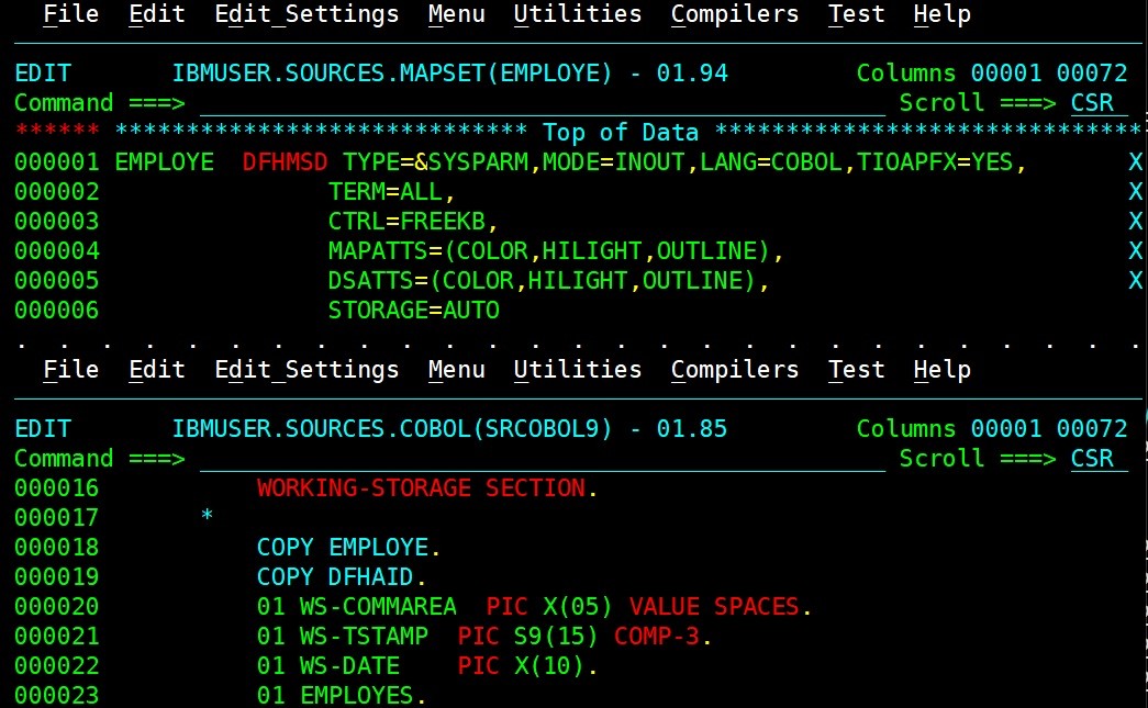 Map cobol program